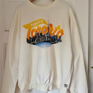 Roots Toronto Cream Fleece Crewneck